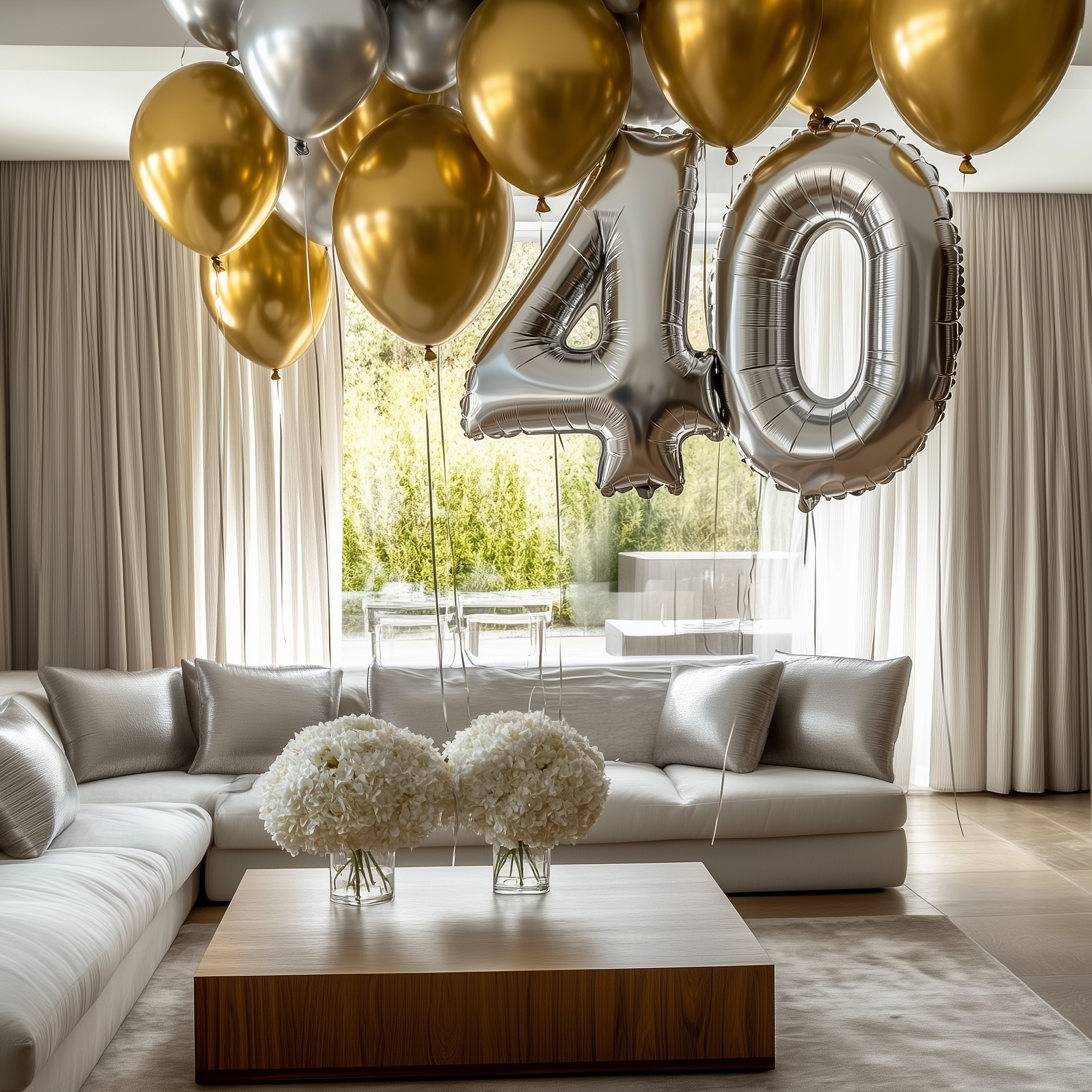Golden Elegance Balloon Bouquet - BALLON ATELIER